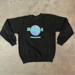 Vintage 1980s 1990s Hard Rock Cafe Singapore Unisex Hanes Sweatshirt